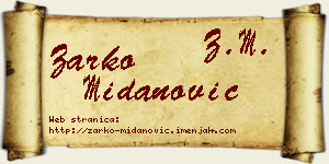 Žarko Midanović vizit kartica